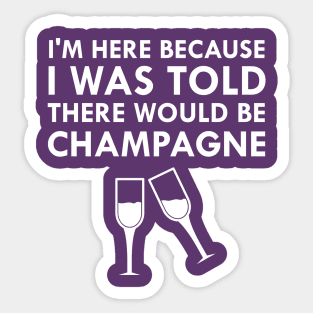 I Was Told There Would Be Champagne Celebration Time Sticker